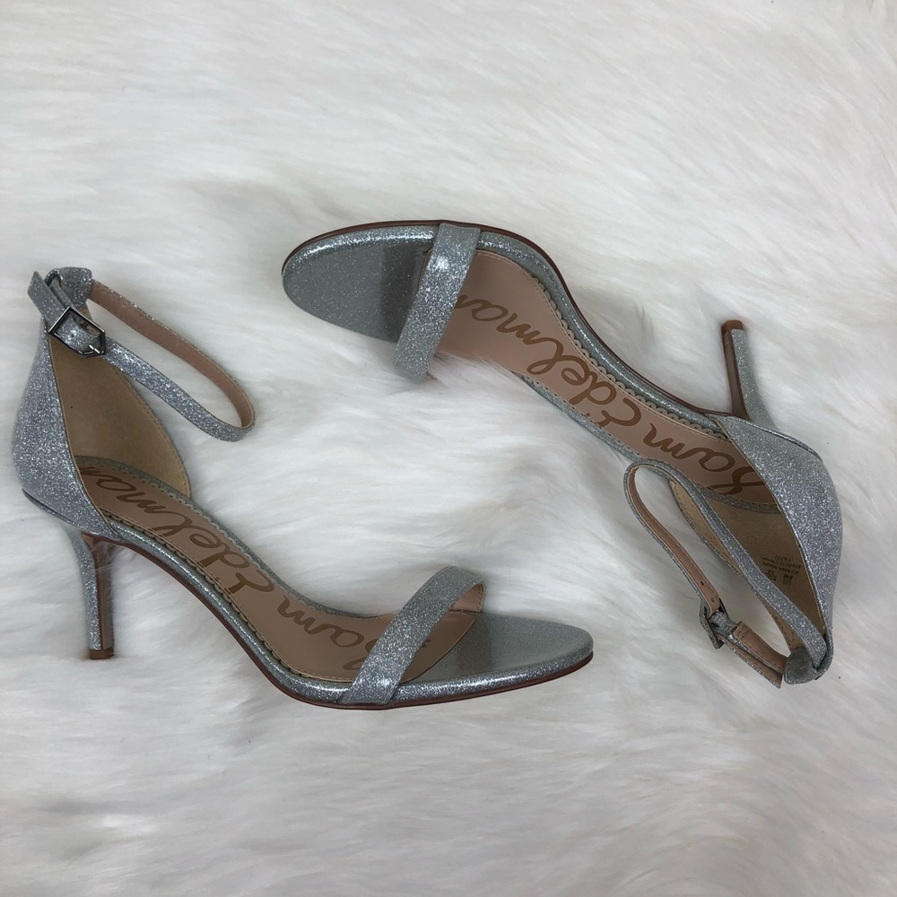Sam Edelman Silver Heels Size 8 NWOT